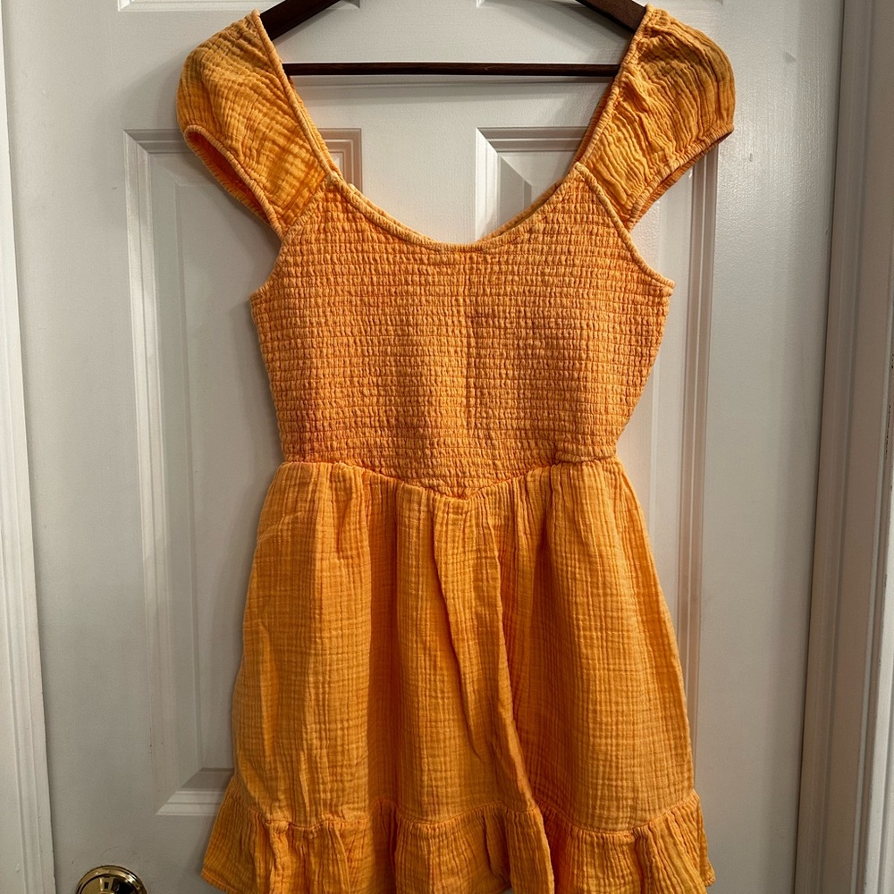 Charming Orange Kids Dress